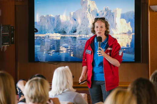 Enjoy fascinating lectures on board