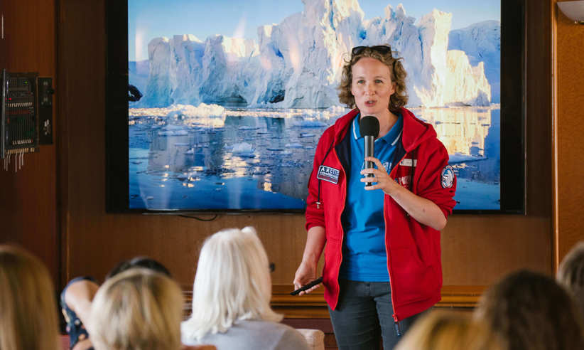 Enjoy fascinating lectures on board