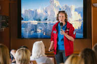 Enjoy fascinating lectures on board