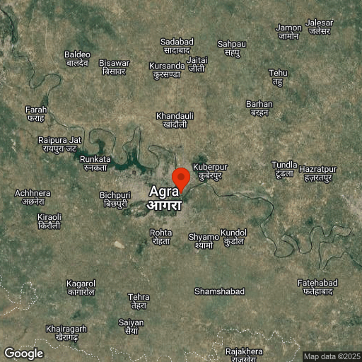Map of Agra