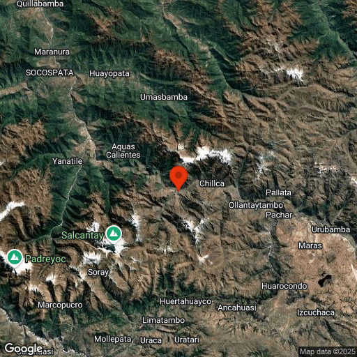 Map of Chemin de l'Inca
