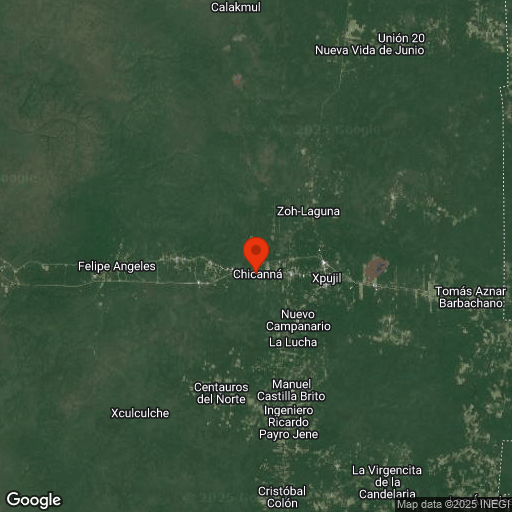 Map of Calakmul & Chicanná