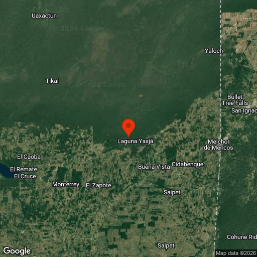 Map of Yaxha