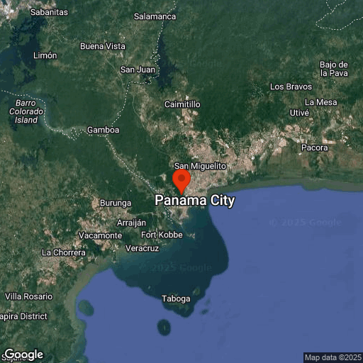 Map of Panama Ciudad