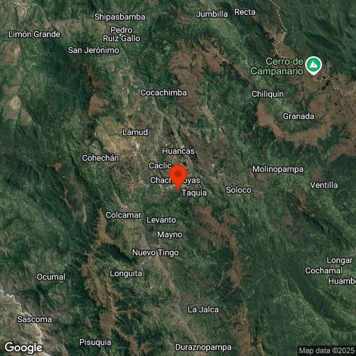 Map of Chachapoyas