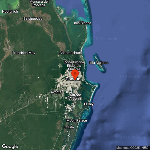 Map of Cancun