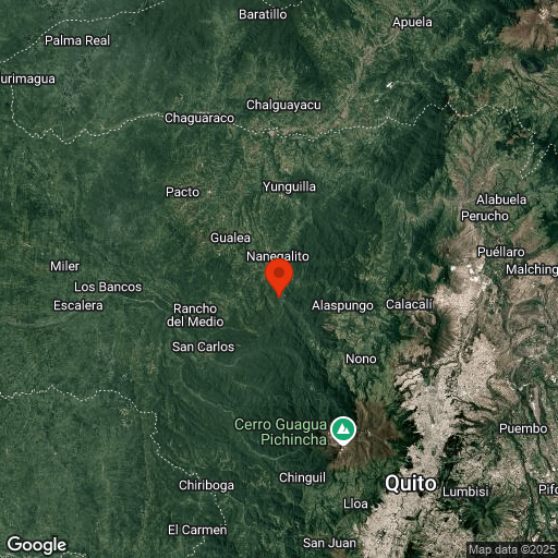 Map of Vallée de Mindo