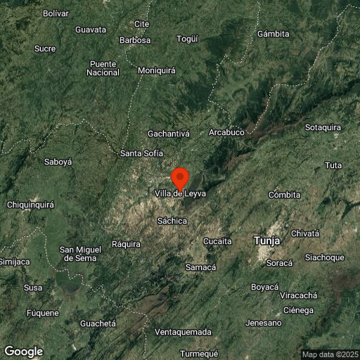 Map of Villa de Leyva