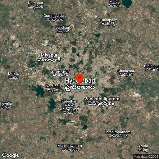 Map of Hyderabad