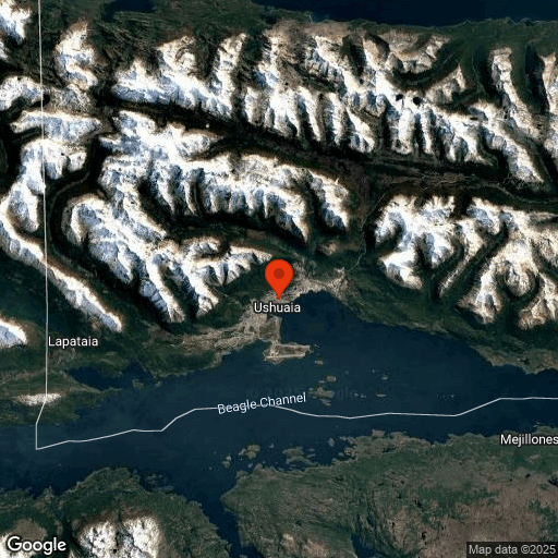 Map of Terre de Feu & Ushuaïa
