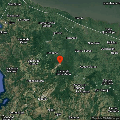 Map of Rincon de Vieja