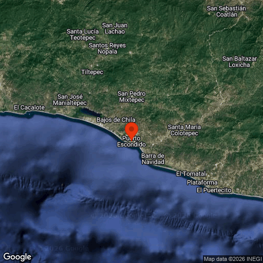 Map of Puerto Escondido