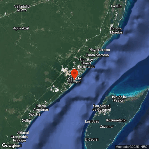 Map of Playa del Carmen