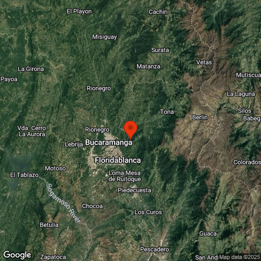 Map of Bucaramanga